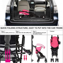 Load image into Gallery viewer, Foldable Lightweight Baby Infant Travel Umbrella Stroller-Pink
