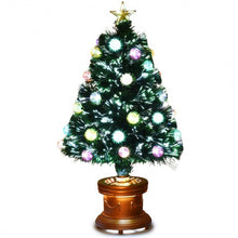 Load image into Gallery viewer, 3&#39; Pre-Lit Fiber Optical Firework Christmas Tree
