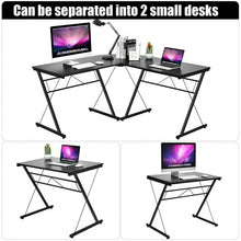 Load image into Gallery viewer, 59&quot; L-Shaped Corner Desk Computer Table for Home Office Study Workstation-Black
