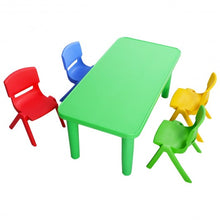 Load image into Gallery viewer, Kids Colorful Plastic Table and 4 Chairs Set
