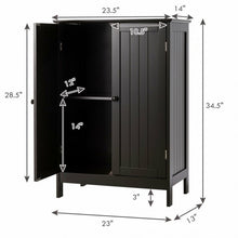Load image into Gallery viewer, Bathroom Floor Storage Double Door Cupboard Cabinet-Brown
