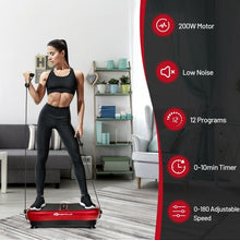 Load image into Gallery viewer, Vibration Platform Fitness Machine with Remote Control and Bluetooth Loop-Red
