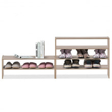 Load image into Gallery viewer, 3 Pcs 31-Inch Stackable Shoe Rack-Natural

