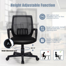 Load image into Gallery viewer, Mid-Back Mesh Height Adjustable Executive Chair with Lumbar Support
