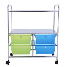Load image into Gallery viewer, 4 Drawers Rolling Storage Cart
