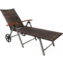 Load image into Gallery viewer, Outdoor Chaise Lounge Chair Rattan Lounger Recliner Chair
