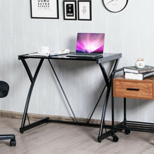 Load image into Gallery viewer, Glass Top Computer Desk Writing Study Workstation
