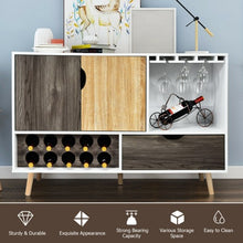 Load image into Gallery viewer, Mid-Century Buffet Sideboard Wooden Storage Cabinet
