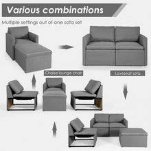 Load image into Gallery viewer, Convertible L-Shaped Sectional Sofa Couch with Reversible Chaise-Dark Gray
