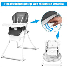 Load image into Gallery viewer, Space Saving Fold Baby High Chair-Gray
