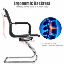 Load image into Gallery viewer, Set of 2 Office Guest Chairs Waiting Room Chairs -Black
