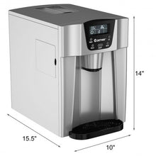 Load image into Gallery viewer, 2-In-1 Ice Maker Water Dispenser 36lbs/24H LCD Display-Silver
