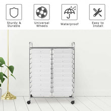 Load image into Gallery viewer, 20 Drawers Storage Rolling Cart Studio Organizer-Clear
