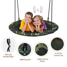 Load image into Gallery viewer, 40&quot; Flying Saucer Tree Swing Outdoor Play Set w/ Adjustable Ropes Gift for Kids
