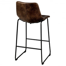 Load image into Gallery viewer, Set of 2 Bar Stool Faux Suede Upholstered Chair-Brown
