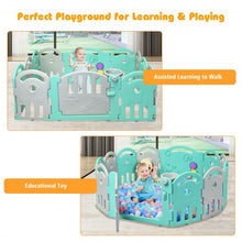 Load image into Gallery viewer, Kids Activity Center Playpen with Basket Hoop Music Box-Gray
