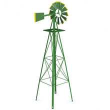 Load image into Gallery viewer, 8Ft Tall Windmill Ornamental Wind Wheel-Green
