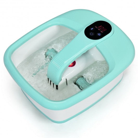 Portable Electric Automatic Roller Foot Bath Massager-Green