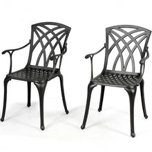 Load image into Gallery viewer, 2 Pcs Durable Aluminum Dining Chairs  Set with Armrest
