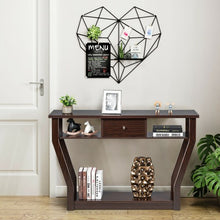 Load image into Gallery viewer, Modern Sofa Accent Table with Drawer-Brown
