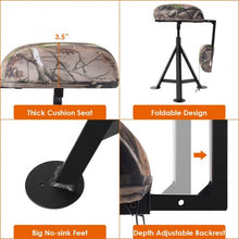 Load image into Gallery viewer, Swivel Hunting Chair Tripod Blind Stool with Detachable Backrest

