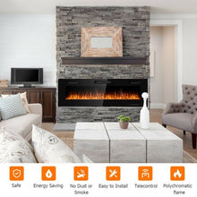 Load image into Gallery viewer, 60&quot; Recessed Ultra Thin Mounted Wall Electric Fireplace
