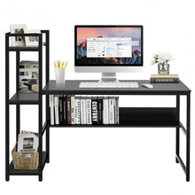 Load image into Gallery viewer, 59&quot; Computer Desk Home Office Workstation 4-Tier Storage Shelves-Black
