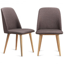 Load image into Gallery viewer, Set of 2 Leisure Accent Armless Upholstered Dining Chairs-Brown

