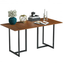 Load image into Gallery viewer, Metal Frame Wood Top Console Dining Table Rectangular Kitchen Table-60&quot; Desk
