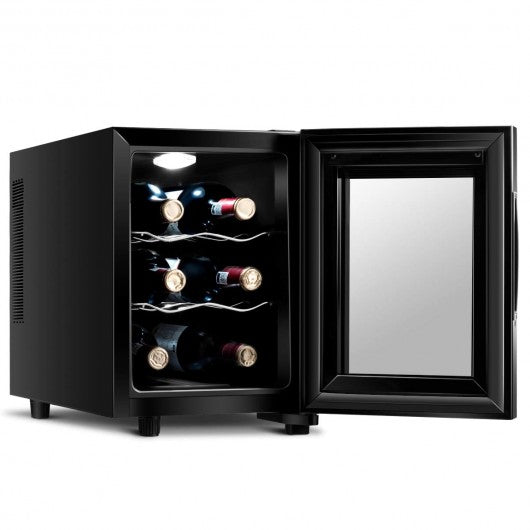 6 Bottle Freestanding Thermoelectric Wine Cooler Freestanding