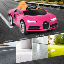 Load image into Gallery viewer, 12V Licensed Bugatti Chiron Kids Ride on Car with Storage Box and MP3-Pink
