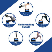 Load image into Gallery viewer, Aerobic Exercise Stepper Trainer with Adjustable Height 5&quot;- 7&quot;- 9&quot;-Blue
