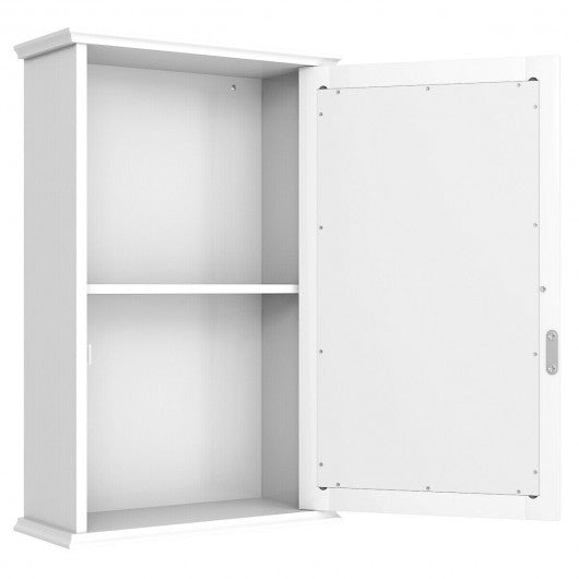 Bathroom Wall Cabinet with Single Mirror Door