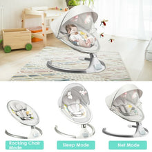 Load image into Gallery viewer, Baby Swing Electric Rocking Chair with Bluetooth Music Timer-Beige
