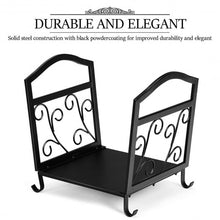 Load image into Gallery viewer, Fireplace Log Holder Iron Indoor Firewood Rack
