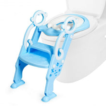 Load image into Gallery viewer, Adjustable Foldable Toddler Toilet Training Seat Chair-Blue
