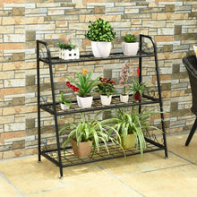 Load image into Gallery viewer, 3-tier Metal Plant Stand Shelf Display Rack for Plants Shoes Flower Pot
