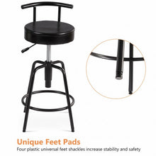 Load image into Gallery viewer, Adjustable Swivel Vintage Bar Stool PU Leather Steel Frame
