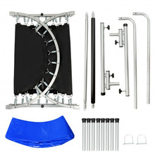 Load image into Gallery viewer, Foldable Double Mini Kids Fitness Rebounder Trampoline-Blue
