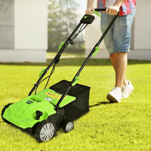Load image into Gallery viewer, 12Amp Corded Scarifier 13&quot; Electric Lawn Dethatcher -Green
