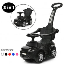 Load image into Gallery viewer, Honey Joy 3 in 1 Ride on Push Car Toddler Stroller Sliding Car with Music-Black
