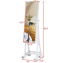 Load image into Gallery viewer, Standing Armoire Organizer  Jewelry Cabinet w/ LED -White

