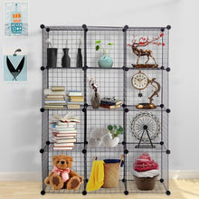 Load image into Gallery viewer, DIY 12 Cube Grid Wire Cube Shelves
