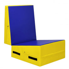 Load image into Gallery viewer, Folding Incline Mat Slope Cheese Gymnastics Gym Exercise Yellow
