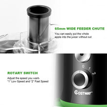Load image into Gallery viewer, 2 Speed Wide Mouth Fruit &amp; Vegetable Centrifugal Electric Juicer
