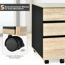 Load image into Gallery viewer, 3-Drawer Mobile File Cabinet for Home Office
