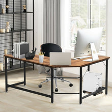 Load image into Gallery viewer, L Shaped Corner Computer Desk Laptop Gaming Table Workstation-Coffee
