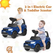 Load image into Gallery viewer, 2-in-1 6V Land Rover Licensed Kids Ride On Car-Blue
