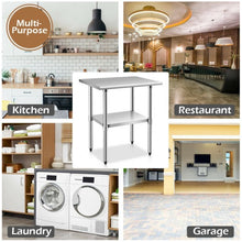 Load image into Gallery viewer, 24&quot; x 30&quot; Stainless Steel Commercial Kitchen Work Prep Table
