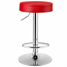 Load image into Gallery viewer, 1 PC Round Bar Stool Adjustable Swivel Pub Chair-Red
